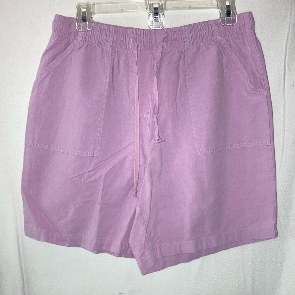 Basic Editions Lavender Drawstring Pocket Shorts